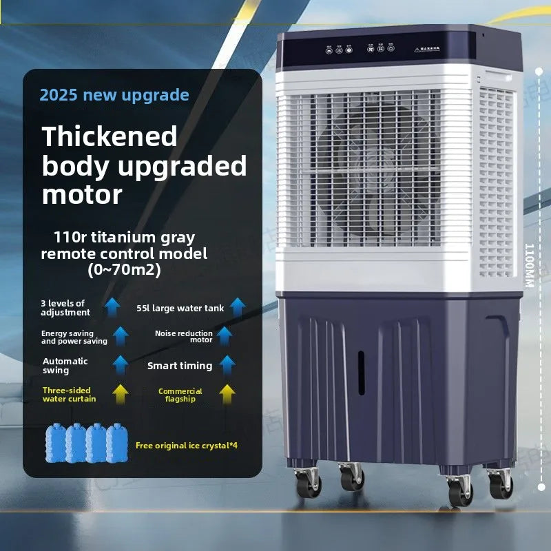 Fan Refrigeration Household Air Cooler Small Water Cooling  Mobile Industrial Water Air Conditioner Kitchen Air Conditioner Fan