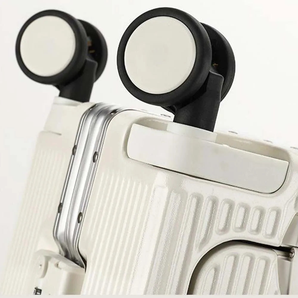 20 Inch Rolling Trolley Case Front Opening Cabin Suitcase Spinner Wheel USB Charging Travel Luggage With TSA Lock For Men Women