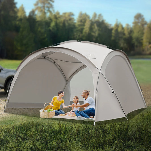 4.2*4.2*2.3m Outdoor Camping Beach Tent Glass Fibre Oxford Cloth Portable Tents Capacity 6-8 People