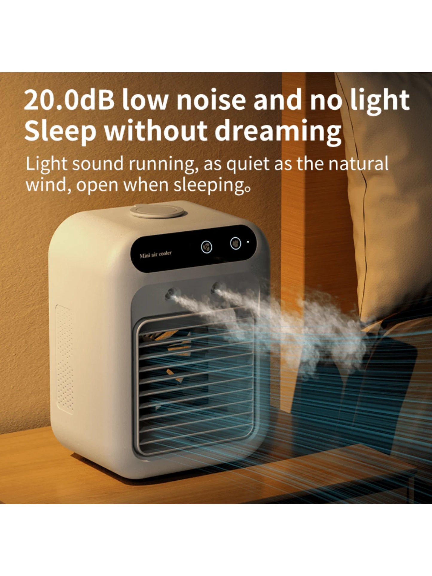 Air cooler small air conditioner office humidification refrigeration small leafless cold fan spray cooling machine air condition