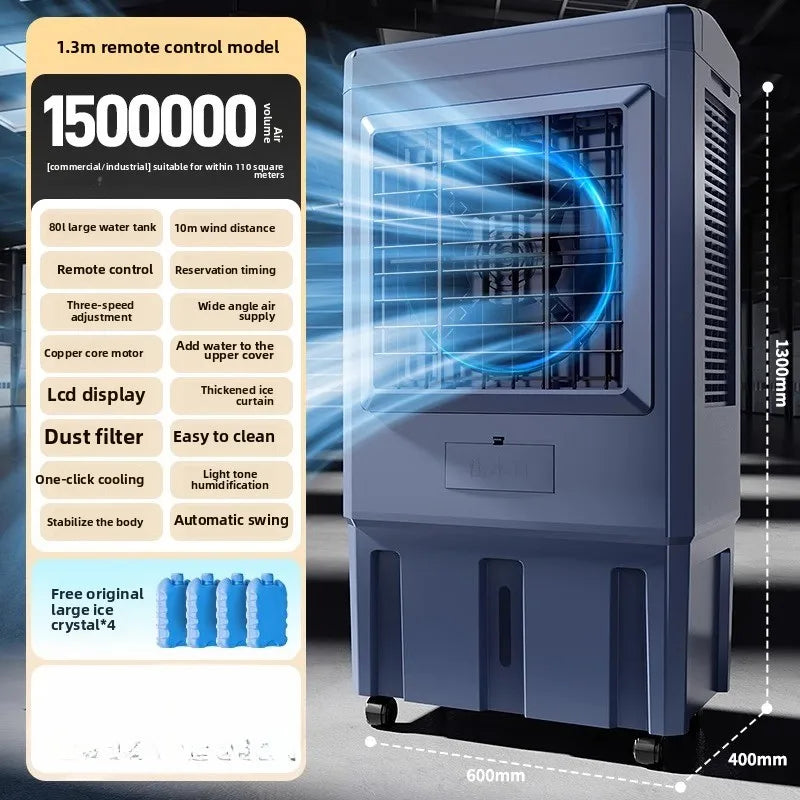 Fan Refrigeration Household Air Cooler Small Water Cooling  Mobile Industrial Water Air Conditioner Kitchen Air Conditioner Fan