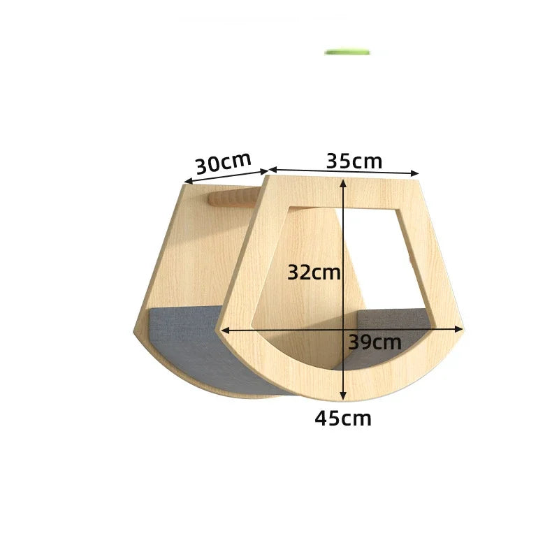 Wooden Wall Climbing Set for Cat, Tree Tower, Pet Accessories, Training Supplies, DIY, Match Your Own, Villa, Products