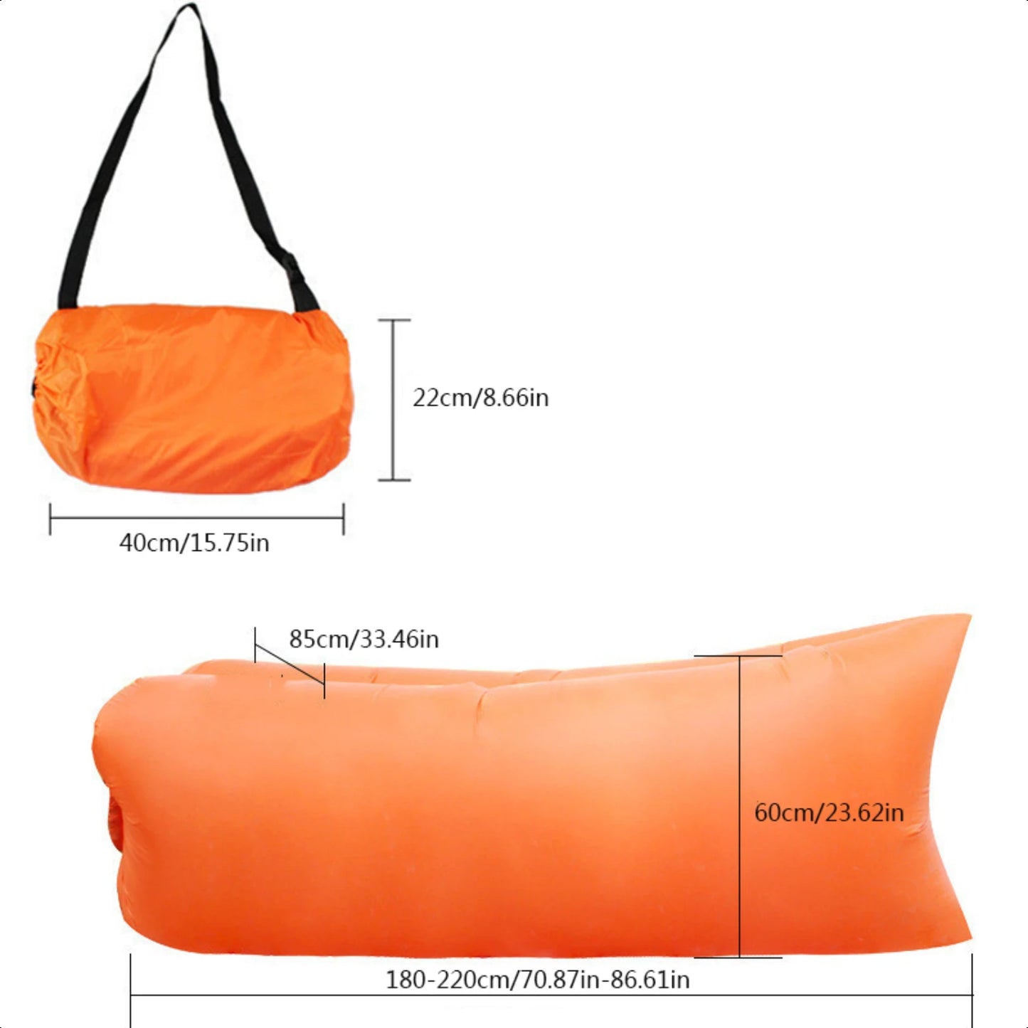 Lightweight Waterproof Portable Inflatable Sleeping Bag, Folding Chair, Sofa - Ideal for Camping, Beach, Outdoor Use - Quick Fol