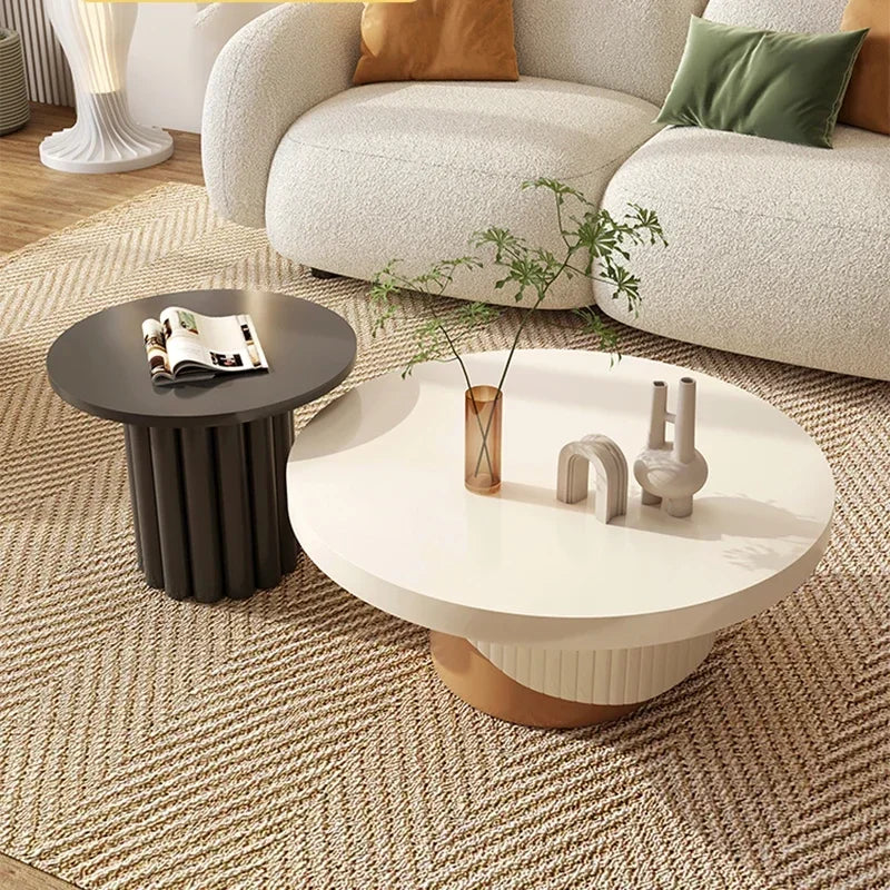 Cute Modern Coffee Tables Premium Space Saving Luxury Round Side Table Aesthetic Minimalist Mesa De Centro De Sala Furniture