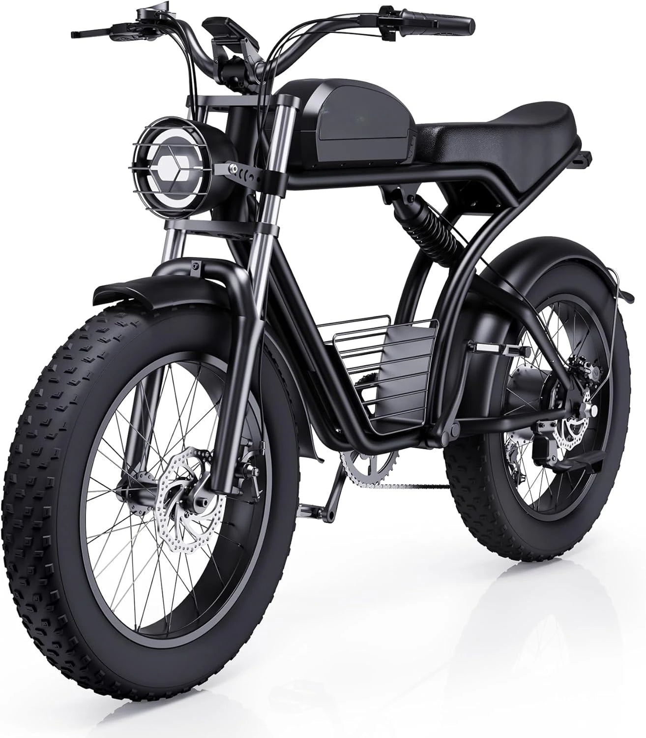 Electric Bike, 1500W 30MPH, 48V 20/23AH, Max 75Miles Electric Motorcycle 20" Fat Tire Dirt Bikes, Shamano 7-Speed E-Bike