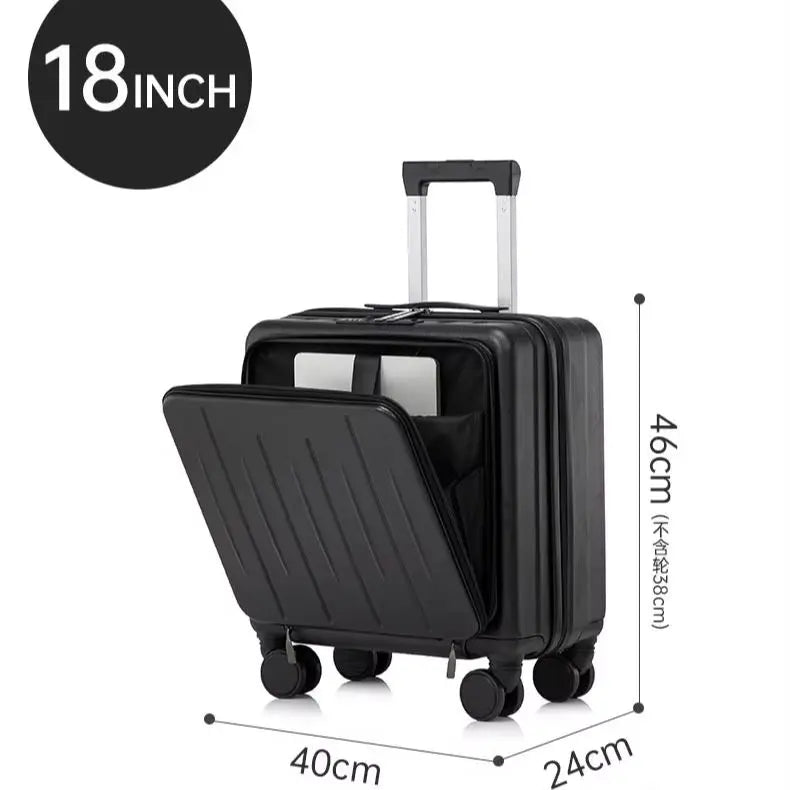 18 inches Suitcase Light Weight Suitcase Large Capacity Travel Case Spinner Wheels Suitcase Small Luggage Compartment