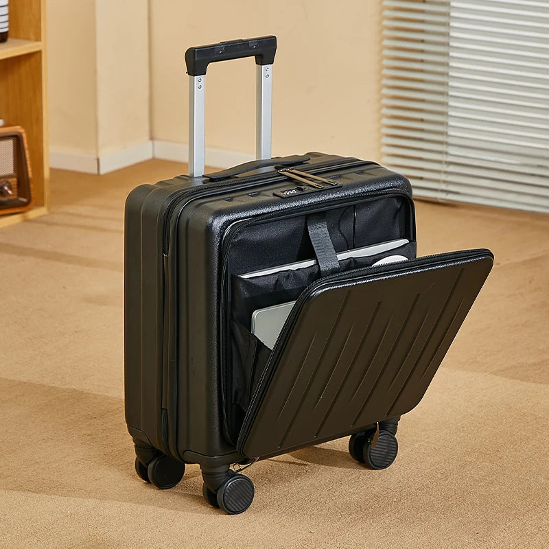 18 inches Suitcase Light Weight Suitcase Large Capacity Travel Case Spinner Wheels Suitcase Small Luggage Compartment