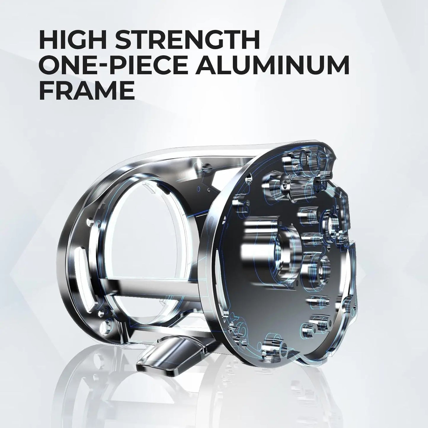Baitcaster Fishing Reel, 38Lbs Max Drag Aluminum Alloy Frame Baitcasting Reel, Available in 6.6:1/8.1:1 Gear Ratio