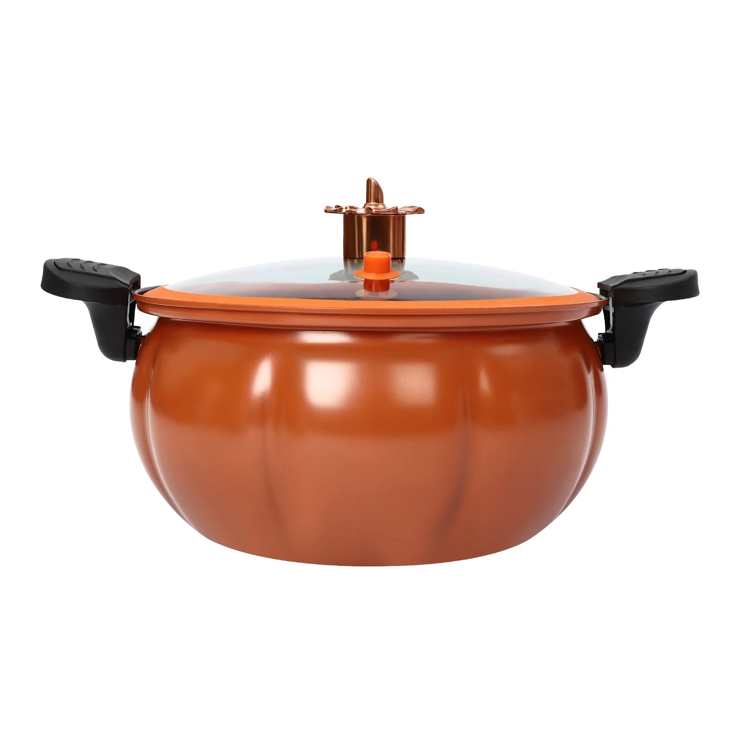 8L Micro Pressure Cooking Pot Pumpkin Shaped Pressure Cooking Pot Multifunctional Non Stick Pot Gas Stove Universal Soup Pot