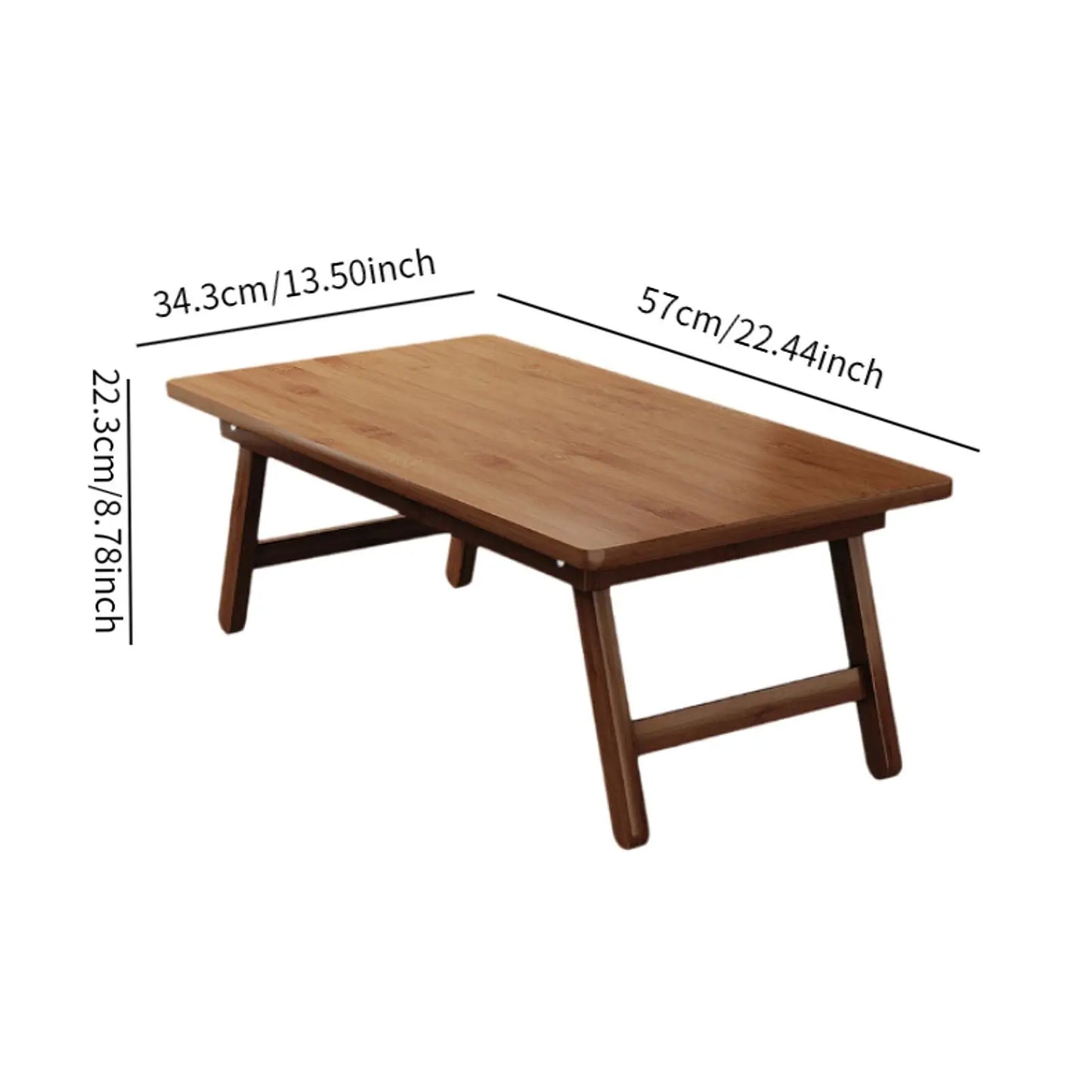 Side Table Wooden Floor Table Folding Coffee Tea Table Modern Accent Table for Living Room Bedroom Balcony Home Office Furniture