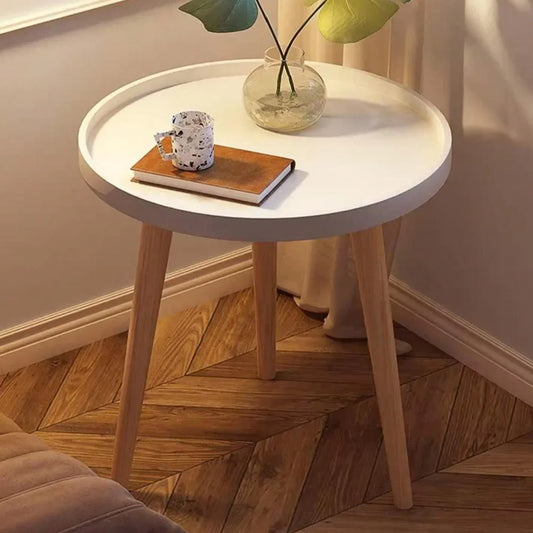 Modern Solid Wood Legs Coffee Table Living Room Sofa Side Table Bedroom Round Coffee Table Living Room Furniture Decoration