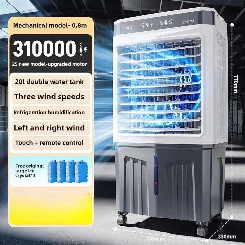 Fan Refrigeration Household Air Cooler Small Water Cooling  Mobile Industrial Water Air Conditioner Kitchen Air Conditioner Fan