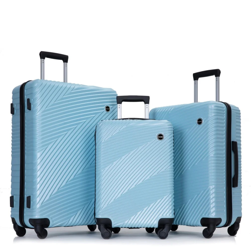 3 Piece Luggage Set Lightweight Suitcase Spinner Wheels Telescoping Handle Travel Suitcase Rolling Trolley Luggage 20/24/28 Inch
