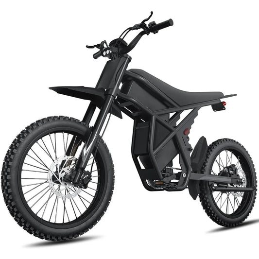 Electric Dirt Bike for Adults 2000W(Peak),  with 25 Inch Tires, Max 37 MPH & 85 Mile Long Range, Dual Battery Electric Bike