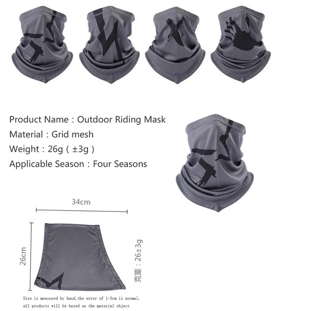 Cycling Half Face Mask Scarf Cover Outdoor Breathable Fishing Hiking Motorcycle Scarf Riding Biker Windproof Neck Gaiter