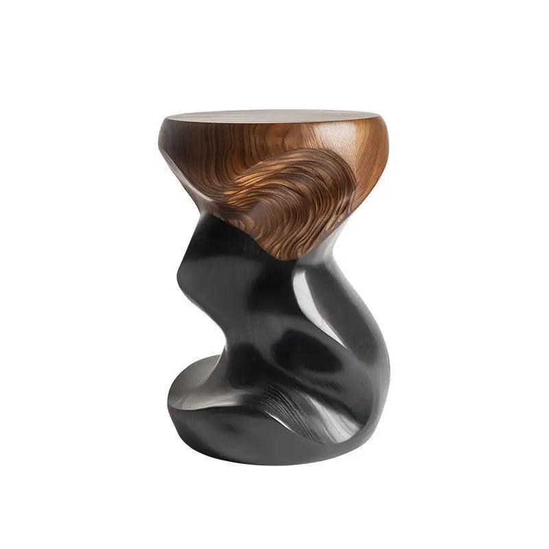 Creative Design Solid Wood Light Luxury Sofa Side Corner Coffee Table Walnut High-end Artist Home Wooden Pier Coffee Table