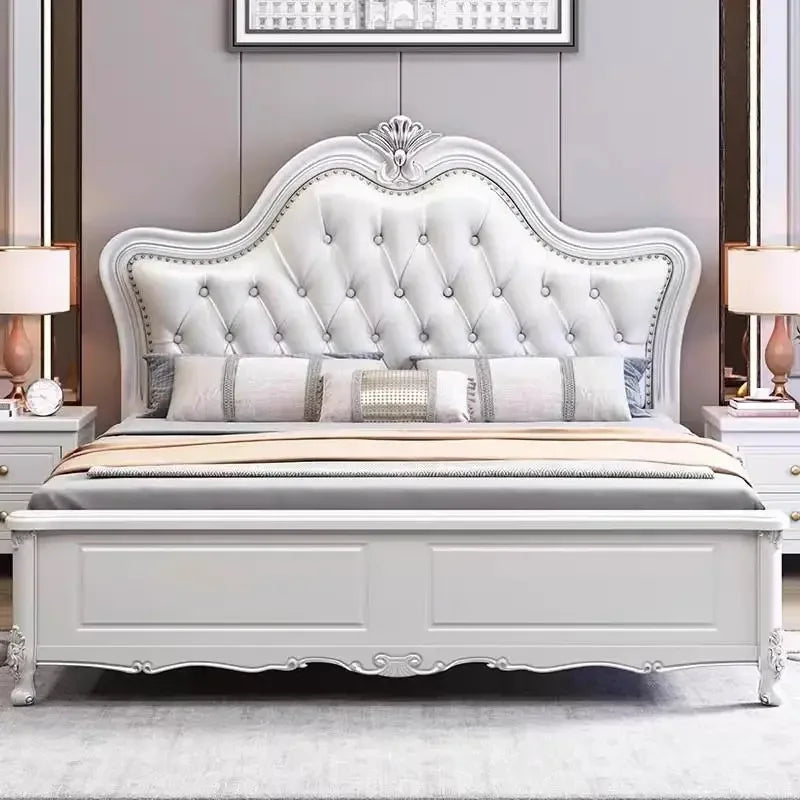 Large Platform Wood Bed Frame Waterproof Modern King Size Frames Double Bed Monster Headboards Camas Matrimoniales Furniture