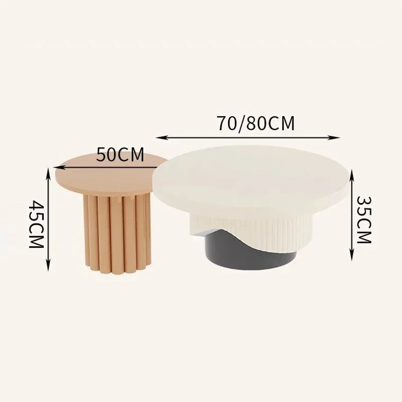Cute Modern Coffee Tables Premium Space Saving Luxury Round Side Table Aesthetic Minimalist Mesa De Centro De Sala Furniture