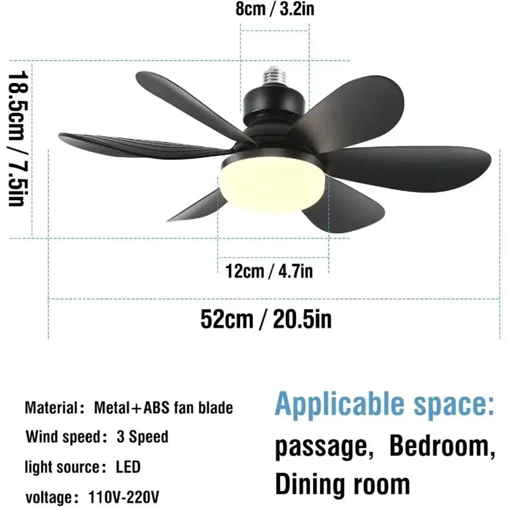Modern Ceiling Fan Sealing Fan Apartment Bedroom Living Room Interior Air Circulation Ceiling Circulator Circulite