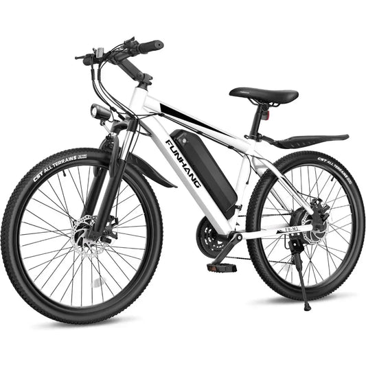 Electric Bike for Adults, 26'' 1000W Peak Ebike, Adjustable Stem, Fenders, Lockable Suspension Fork, 21-Speed