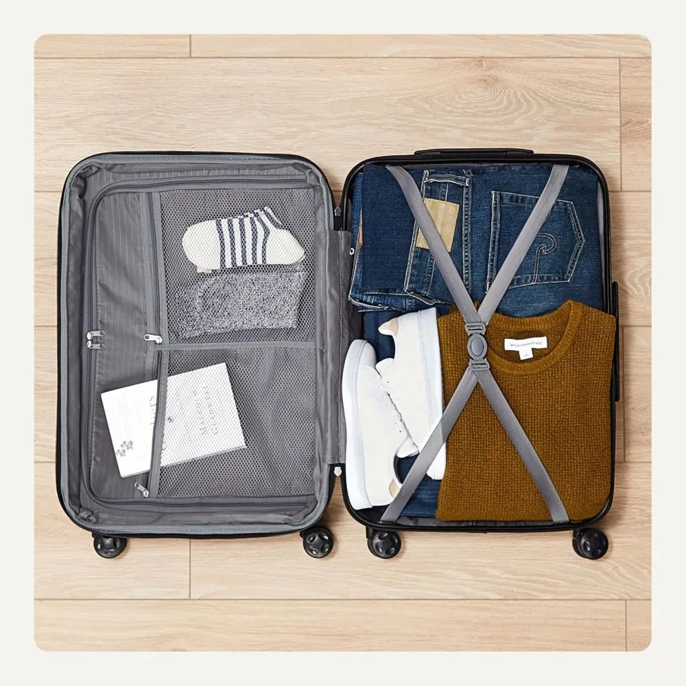 21-Inch Hardside Carry-On Luggage, Hardshell Suitcase With Wheels, Expandable For Up to 25% More Space, With Scratch-Resistant