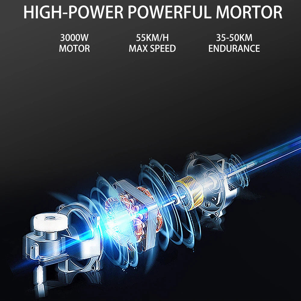 3000W Motor E Scooters Motorcycle Max Speed 45 KM/H 18 Inch Fat Tire 60V20AH Max Load 200KG Adult Electric 2 Wheel Scooter