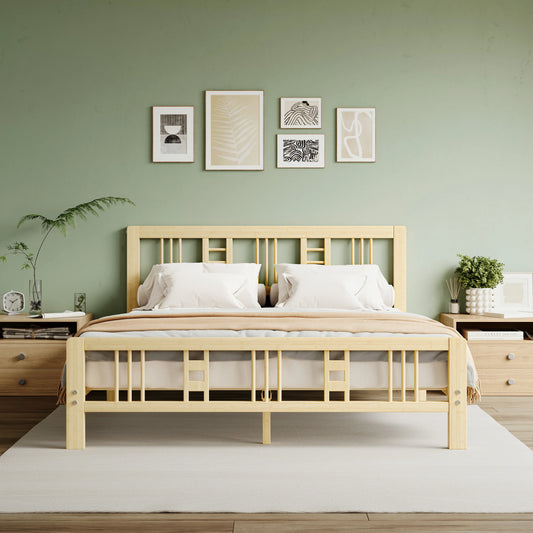 ZIYOO 10 inch Full-Size Premium Bamboo Bed Frame - Comfortable, Safe, Easy to Assemble Modern Minimalist Design