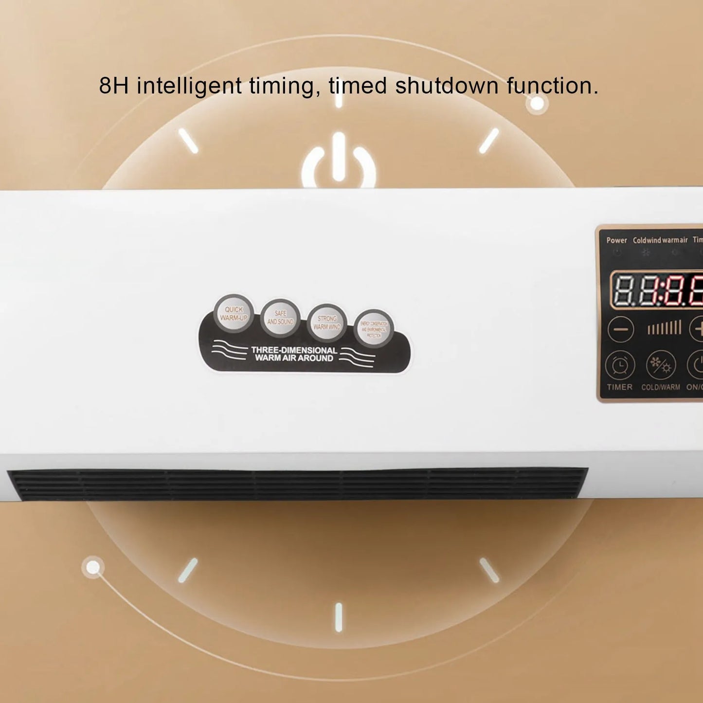 Air Cooler Air Cooler Machine Small Air Conditioner Heater Portable Wall Mounted Air Conditioning Hot Fan for Bathroom Bedroom