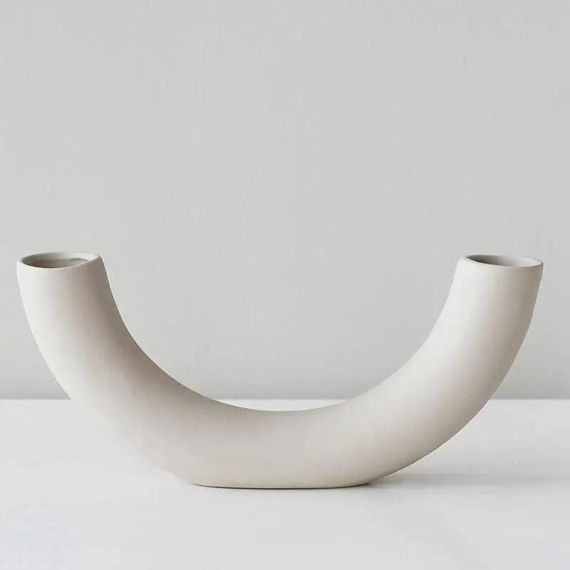 The circular minimalist beautiful ceramic unique handmade vase is perfect for your anniversary family day and Christmas