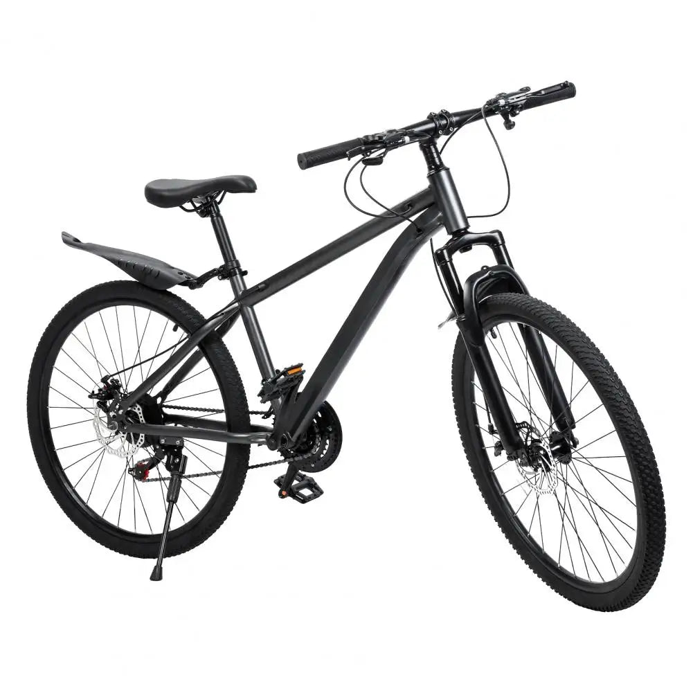 26 Inch Mountain Bike, Men Women MTB with 21 Speeds, High-Carbon Steel Frame, Front Rear Disc Brakes, Mountain Bicycle for Adult