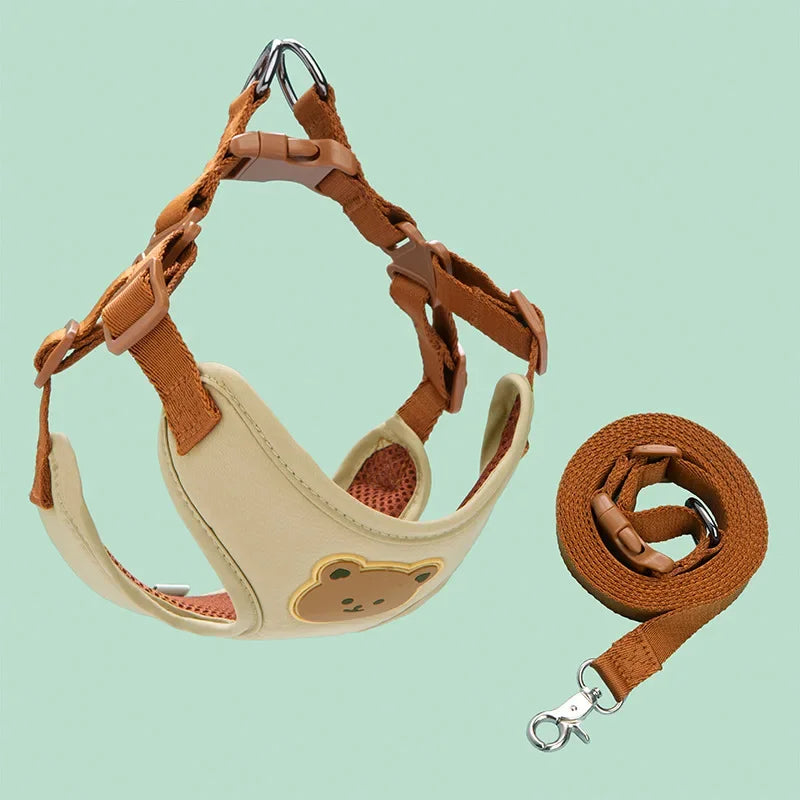 Pet Dog Harness Lead Leash Set Small Medium Dog Vest Harness Puppy Cat Chest Strap French Bulldog Chihuahua Harness Pet Supplies