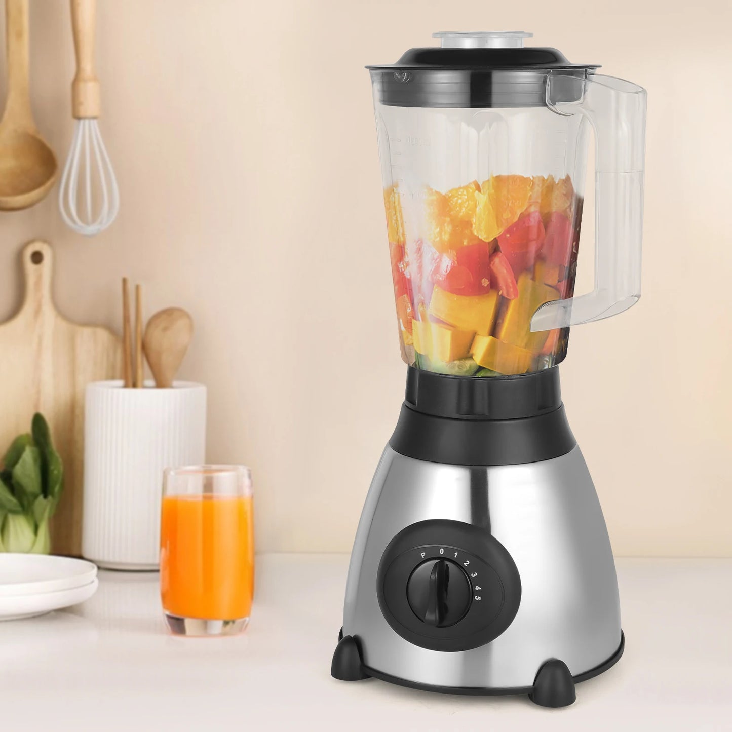 800W Countertop Blender with 5 Speeds, Pulse Function, 54.11 oz Capacity, Stainless Steel Blades, Detachable Parts for Easy Clea