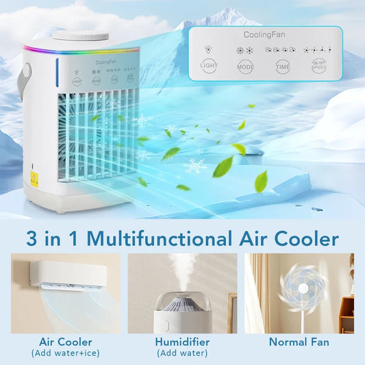 Portable Air Conditioner Fan Refrigeration Cooling Fan for Home Dormitory Mobile Cold Air Water-Cooled Small Conditioner Amagi