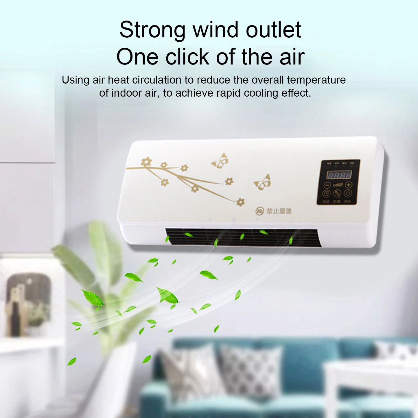 Cooling and Heating Air Conditioner Small Wall Mounted Air Conditioner for Living Room Bedroom Office