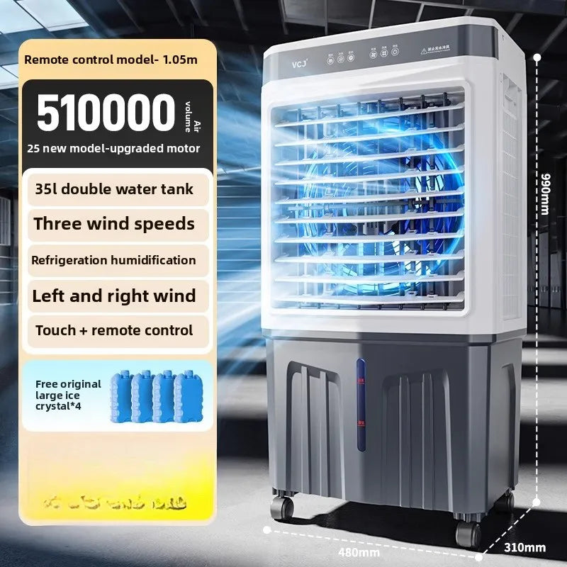 Fan Refrigeration Household Air Cooler Small Water Cooling  Mobile Industrial Water Air Conditioner Kitchen Air Conditioner Fan