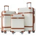 Hardshell Luggage Sets 3 Piece Double Spinner 8 Wheels Suitcase with TSA Lock Lightweight 20''24''28''