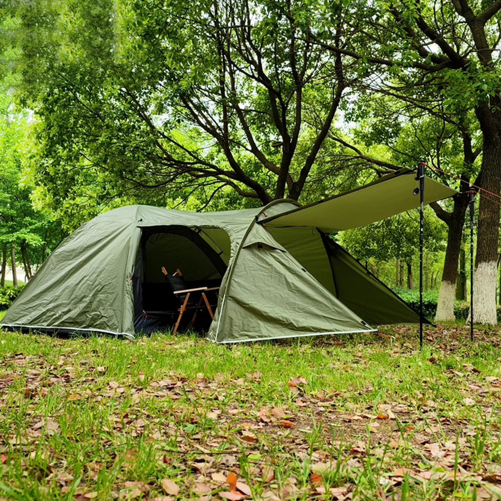 Waterproof Family Camping Tent 3 Person Light Weight Double Layer 1 Bedroom One Living Room out door Family Shelter Tent