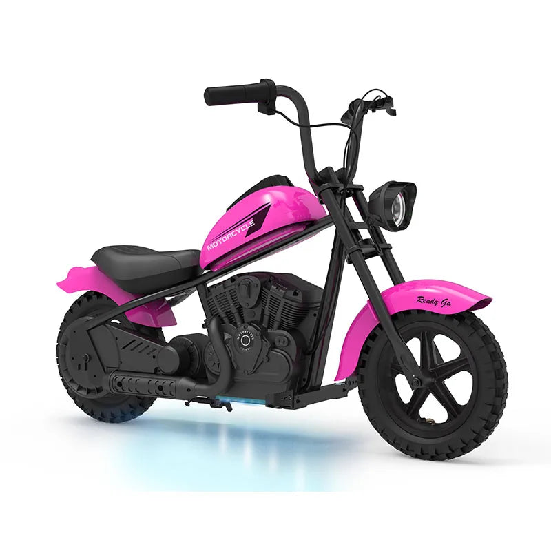 Electric Motorcycle for Kids, 24V 250W Kids Electric Dirt Bike Two Speed Max Up to 14MPH & 60 Minutes Continuous with Led Lights