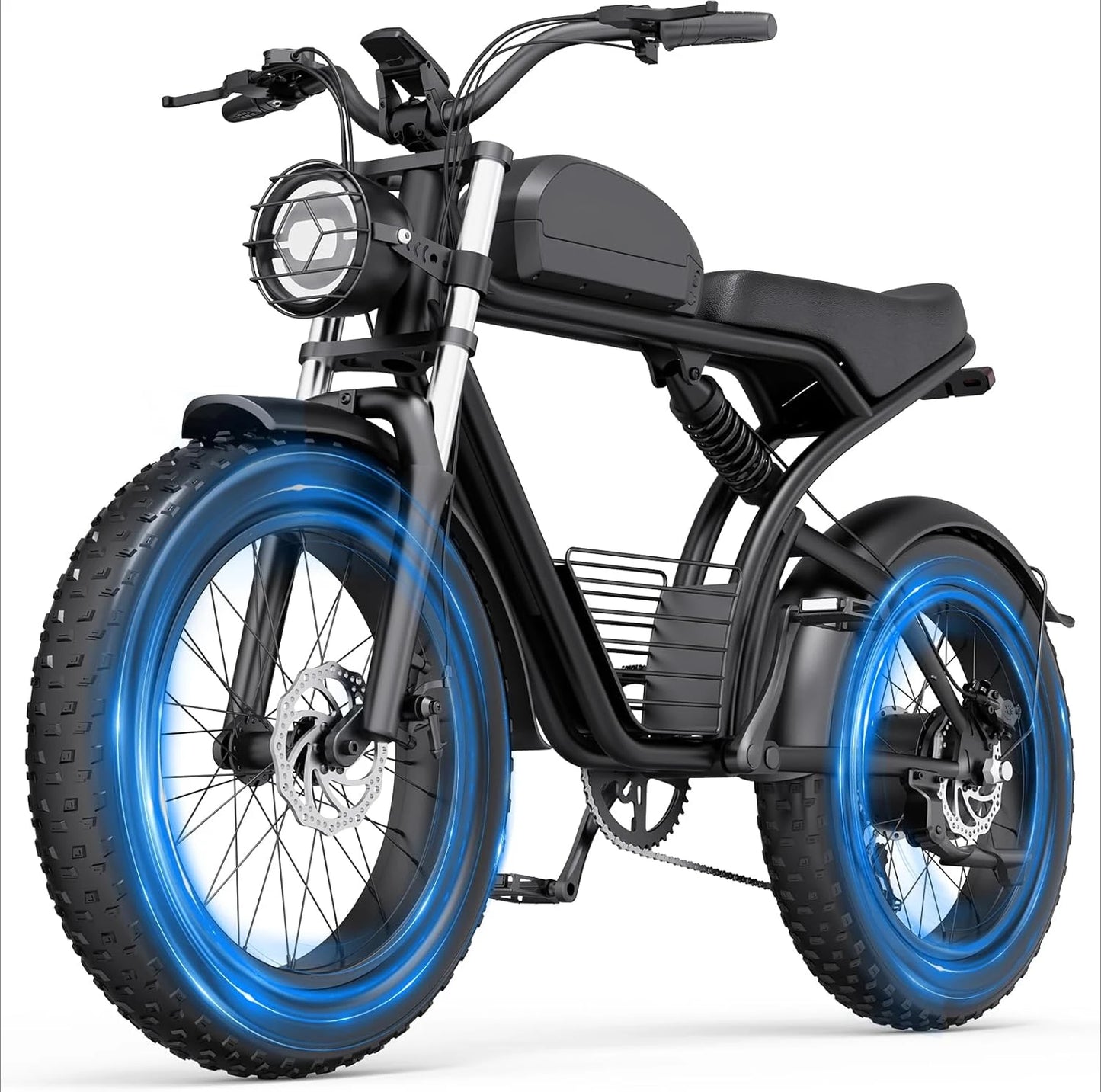 Electric Bike, 1500W 30MPH, 48V 20/23AH, Max 75Miles Electric Motorcycle 20" Fat Tire Dirt Bikes, Shamano 7-Speed E-Bike