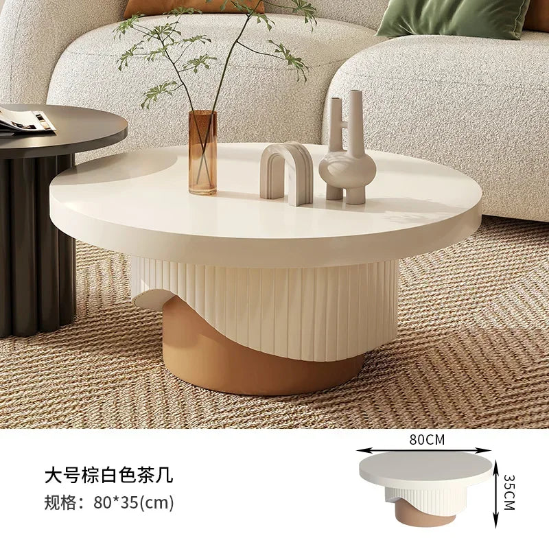 Cute Modern Coffee Tables Premium Space Saving Luxury Round Side Table Aesthetic Minimalist Mesa De Centro De Sala Furniture