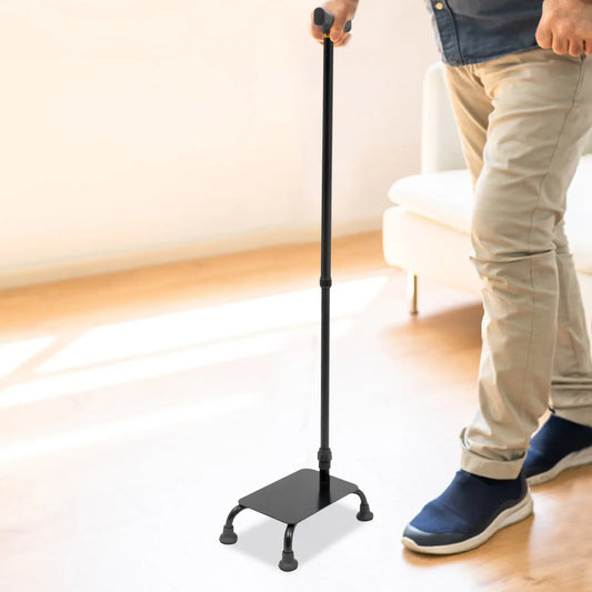 Stair Climbing Assist Cane Adjustable Height Walking Stick w/ Anti-Slip Base 85-105cm Lightweight Aluminum Alloy Aid for Elderly