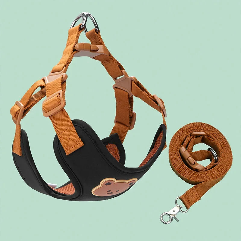 Pet Dog Harness Lead Leash Set Small Medium Dog Vest Harness Puppy Cat Chest Strap French Bulldog Chihuahua Harness Pet Supplies