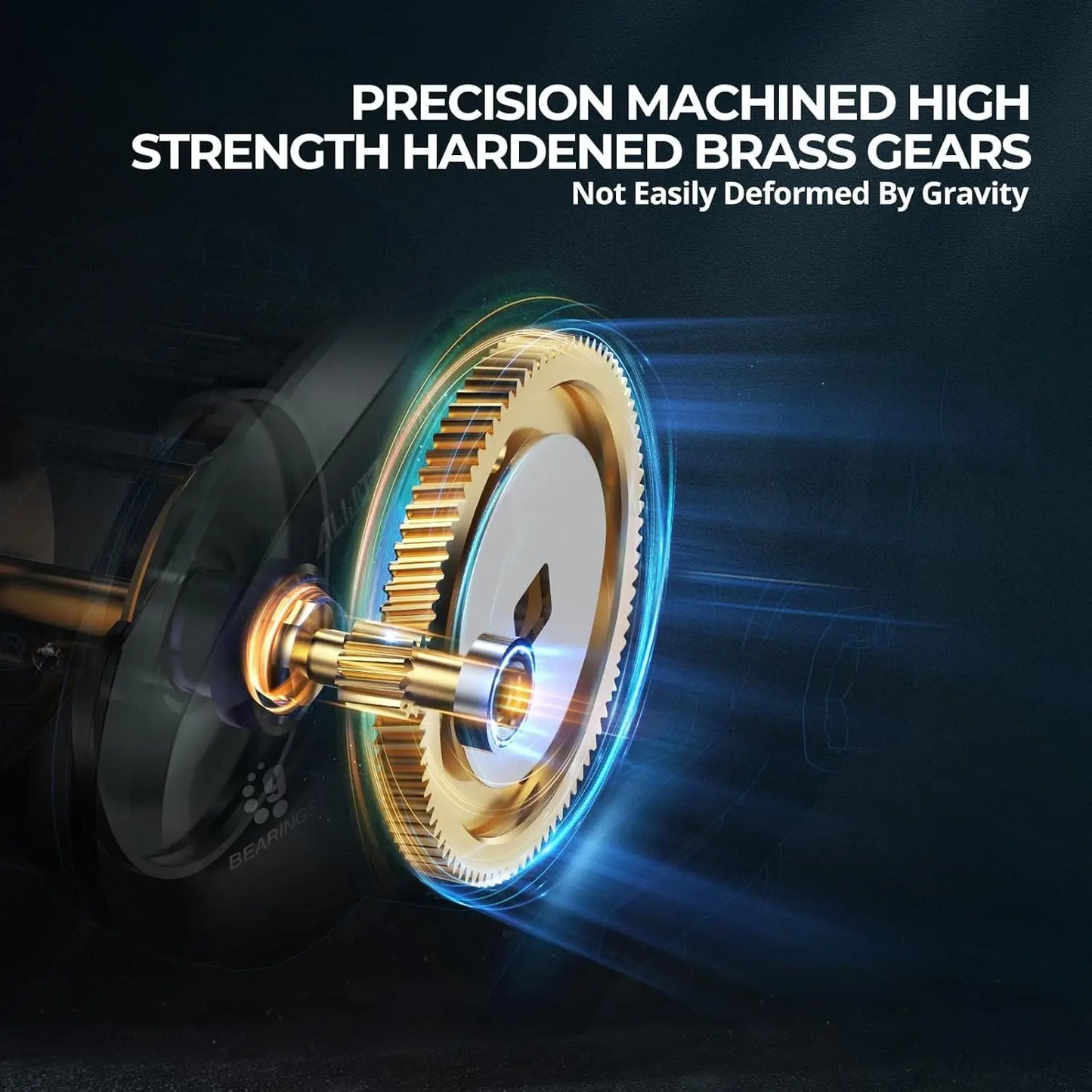 Baitcaster Fishing Reel, 38Lbs Max Drag Aluminum Alloy Frame Baitcasting Reel, Available in 6.6:1/8.1:1 Gear Ratio