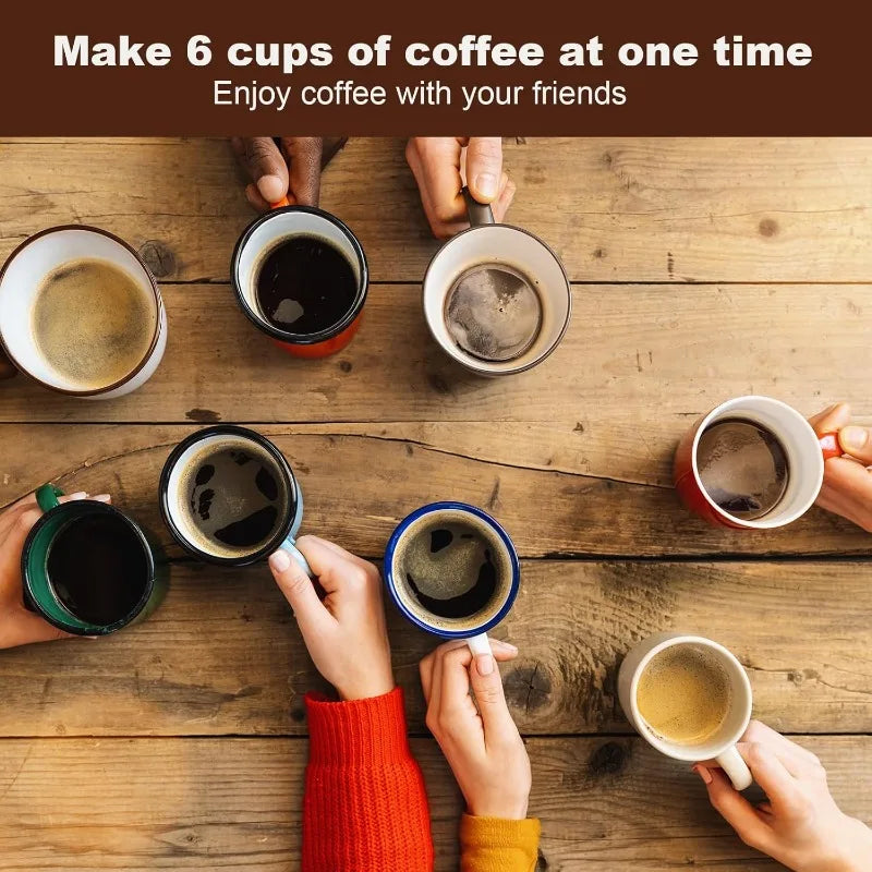 Modernas Moka Pot, Italian Coffee Espresso Machine, 6 Cup Cuban Coffee Maker with Detachable Base & Overheat Protection, Greca