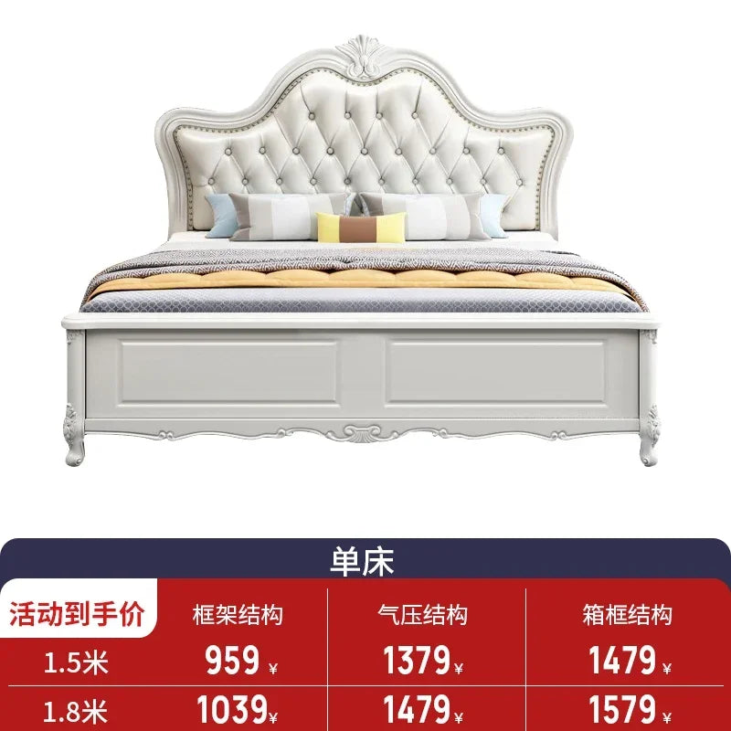 Large Platform Wood Bed Frame Waterproof Modern King Size Frames Double Bed Monster Headboards Camas Matrimoniales Furniture