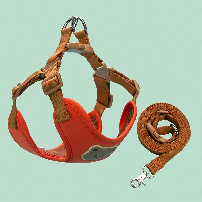 Pet Dog Harness Lead Leash Set Small Medium Dog Vest Harness Puppy Cat Chest Strap French Bulldog Chihuahua Harness Pet Supplies