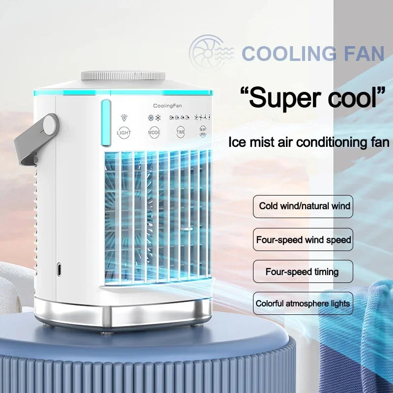 Portable Air Conditioner Fan Refrigeration Cooling Fan for Home Dormitory Mobile Cold Air Water-Cooled Small Conditioner Amagi