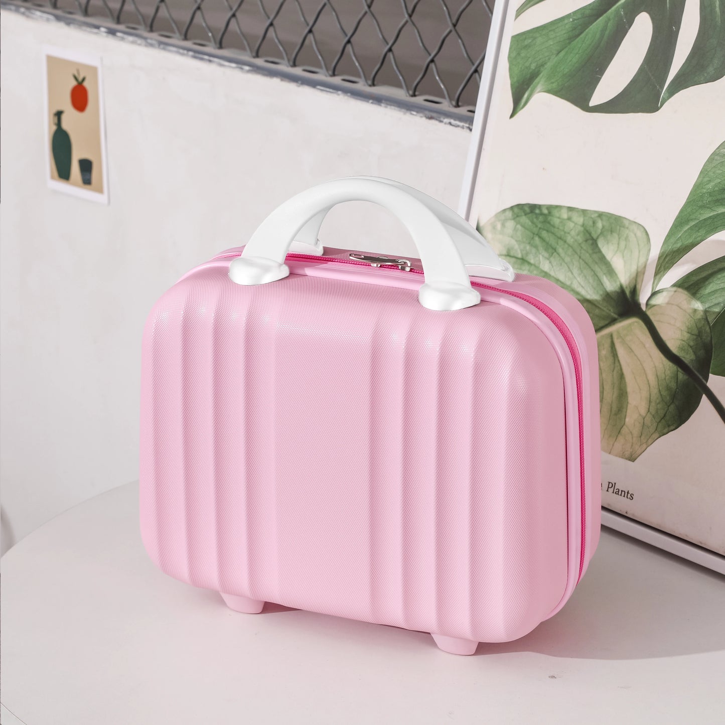 Lightweight Mini Travel Suitcase Makeup Box Waterproof Hand Luggage Storage Box Makeup Box Portable Small Boarding Case 14 inch