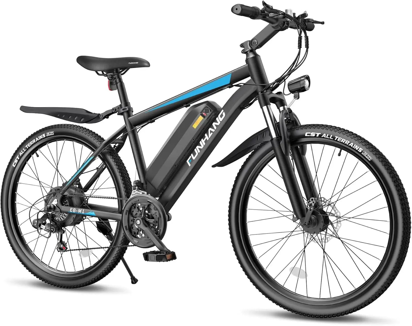 Electric Bike, Peak 1000W Ebike, 26" Electric Mountain Bike 48V 374.4WH Battery with Adjustable Stem, Commuter E Bike