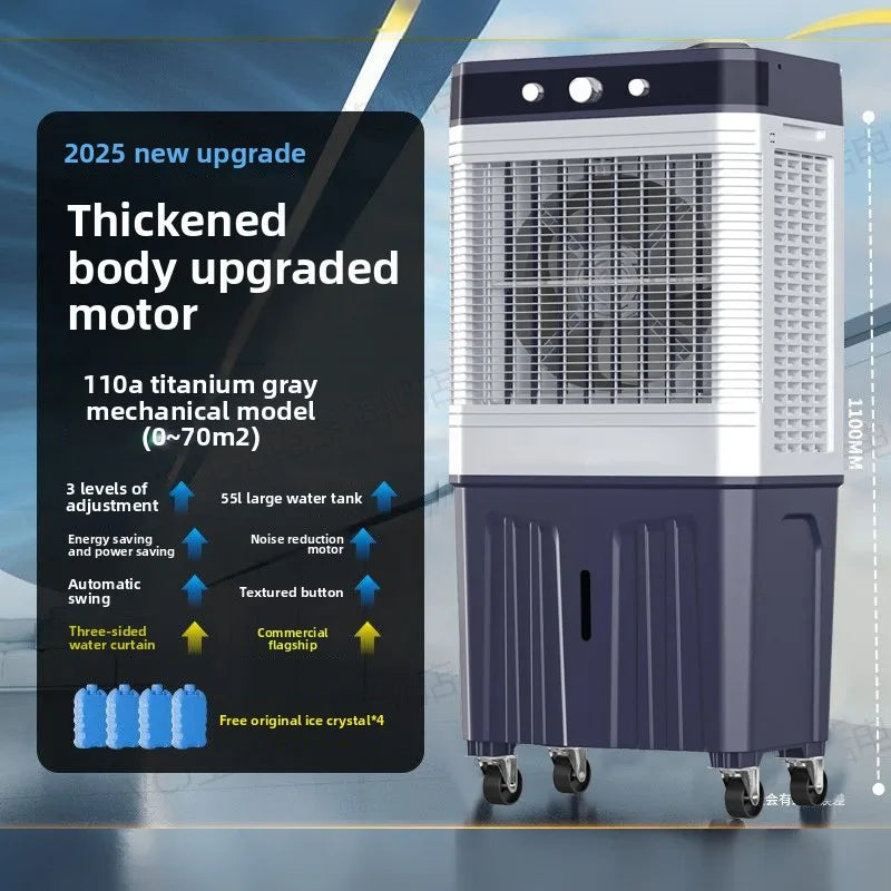 Fan Refrigeration Household Air Cooler Small Water Cooling  Mobile Industrial Water Air Conditioner Kitchen Air Conditioner Fan